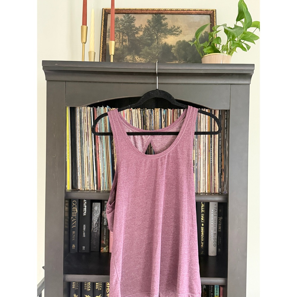 Lululemon Heathered Pink Twist Back Tank Top Plum Activewear